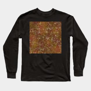 Brown marble stone with gold veins Long Sleeve T-Shirt